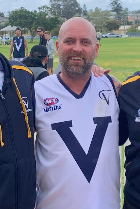 Vice President Glen Squeakr Gardner playing Australian rules football. The Vice President's contact details are included above